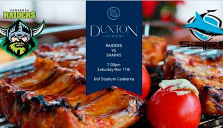 Raiders vs Sharks: Ticket & meal at The Duxton