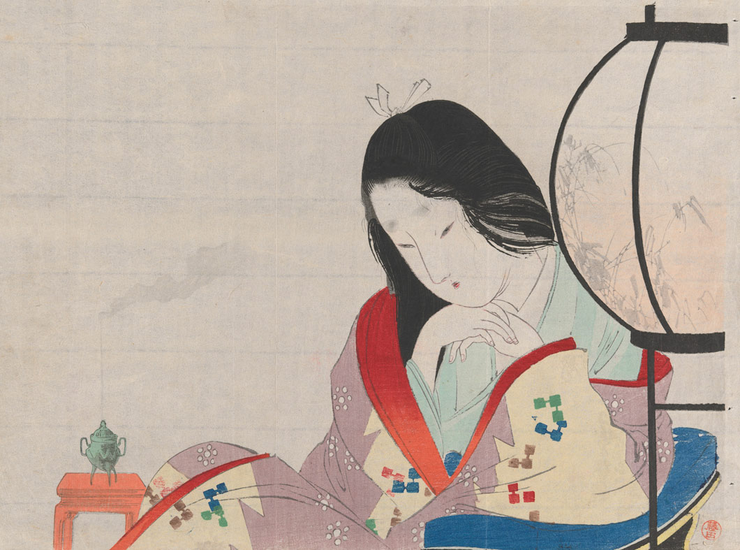 isen Tomioka (1864-1905), Tsuma no kokoro (A wife's heart) 1901, woodblock print, nla.obj-152406399
