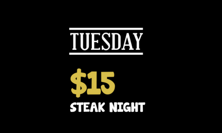 Tuesday $15 Steak Night at Ducks Nuts
