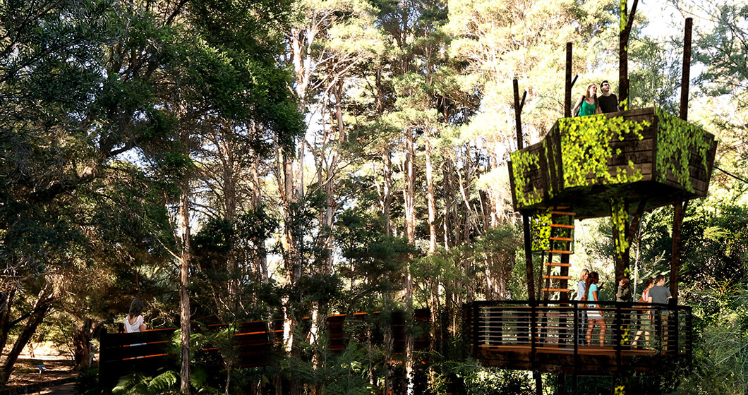 A two-storey treehouse for Botanic Gardens!