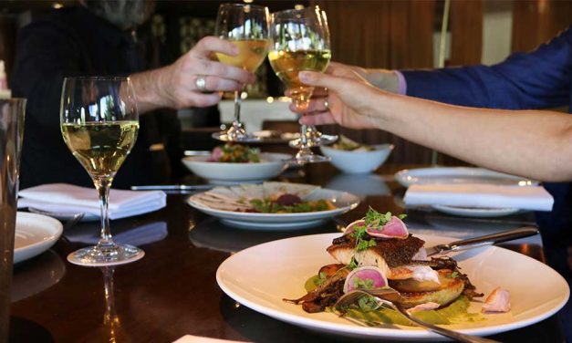 Dine and wine (complimentary) at First Edition