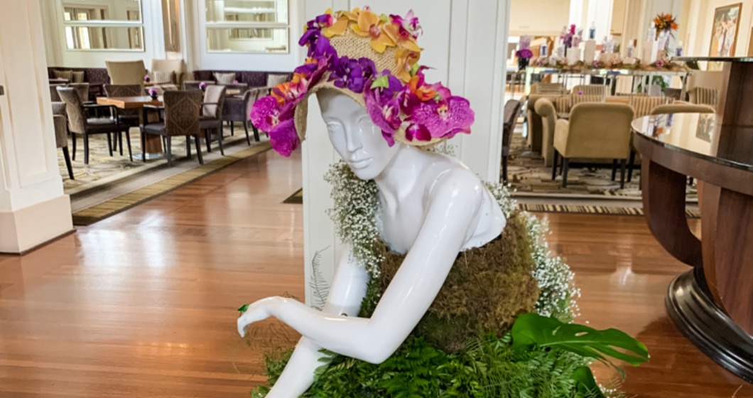Hyatt Hotel Hosts Locally Made Floral Gown Displays for Spring