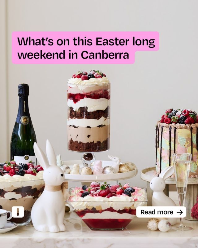 The Easter long weekend is finally here! 

If you’re not using your annual leave to snag 10 days off over the ANZAC Day long weekend and you’re sticking around Canberra, don’t worry - we’ve rounded up some things happening in the city.

Find out more at the link in our bio.